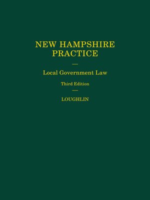 cover image of New Hampshire Practice: Local Government Law